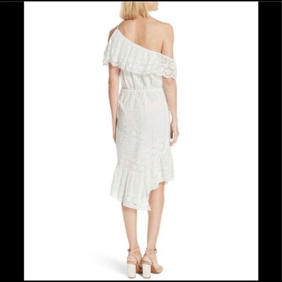 JOIE CORYNN ONE SHOULDER DRESS IN PORCELAIN M - Picture 2 of 6